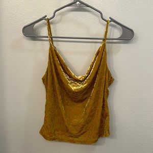 Velvet Cowl Neck Top